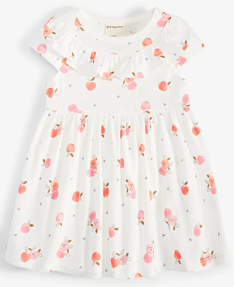 First Impressions Baby Girl Mini Apple Printed Dress, Created for Macy's