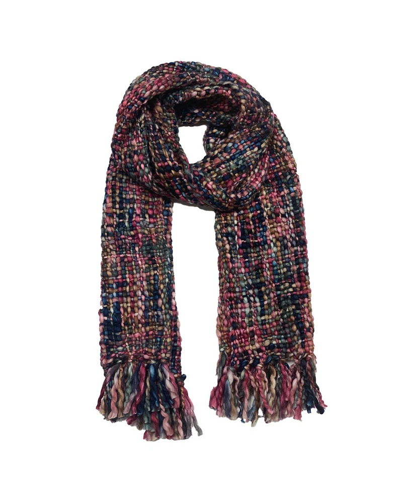 Feelgoodz Artisan Woven Stella 100% Recycled Acrylic Multi Colored Winter Scarf