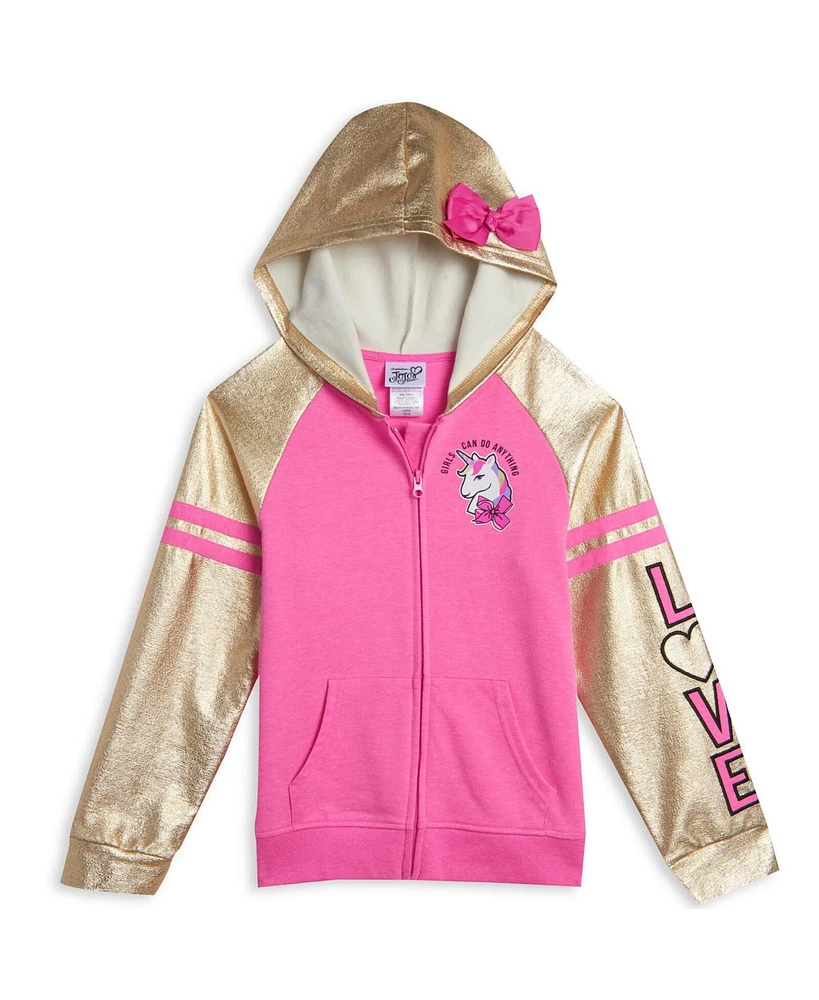 Jojo Siwa Girls Zip Up Hoodie to