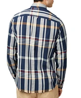 Ben Sherman Men's Regular-Fit Herringbone Check Button-Down Shirt