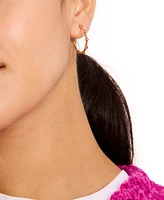 kate spade new york Gold-Tone Hint of Shimmer Small Hoop Earrings, 1"