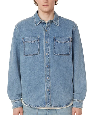 Frank And Oak Men's Loose-Fit Button-Down Denim Shirt