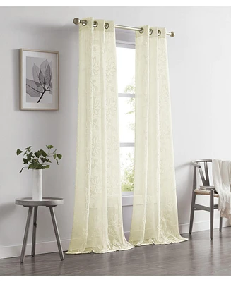 Dainty Home Rita Linen Look 76" W x 96" L Grommet Window Panel Set