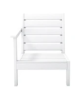 WestinTrends Outdoor Patio Hdpe Left Arm Facing Deep Seating Corner Chair