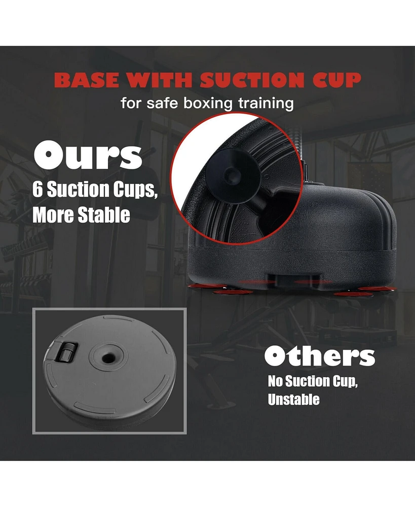 Sugift Adjustable Freestanding Punching Bag with Boxing Gloves