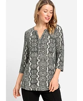 Olsen Women's Long Sleeve Snake Tunic T-Shirt