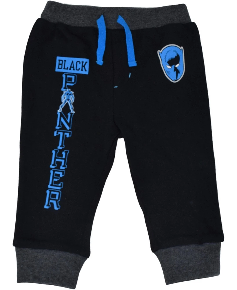 Marvel Baby Boys Avengers Hulk Black Panther Captain America 4 Pack Jogger Pants Newborn to