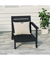WestinTrends Outdoor Patio Hdpe Right Arm Facing Deep Seating Corner Chair