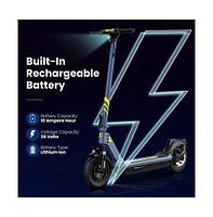 Hurtle Foldable Electric Scooter - Upgraded Inner Honeycomb Solid Tire Foldable Commuter
