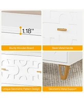 Tribesigns 2-Drawer Lateral File Cabinet, Modern White Filing Cabinet for Legal/Letter/A4 Size, Large Storage Printer Stand Home Of