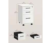 Slickblue Secure Office Filing Cabinet with Lock for Safe Document Storage