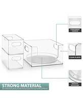 Sorbus 4 Piece Laundry Supplies Organizer Set - for Laundry and Household Essentials - Clear, Durable Plastic, Easy Access & Organization