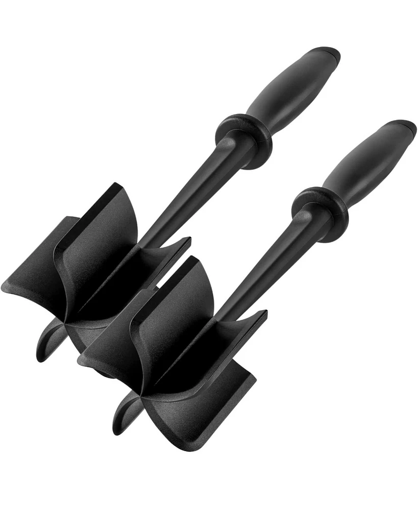 Zulay Kitchen 2 Pack Ground Beef Chopper Tool Hamburger Smasher