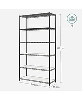 Slickblue 6-Tier Storage Shelves Spacious and Versatile Organizer for Home or Office