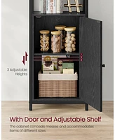 Slickblue 6-Tier Tall Bookcase with Doors – Stylish and Functional Storage Solution