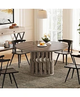 Tribesigns Wooden Dining Room Table, 41In Round Dining Table for 4