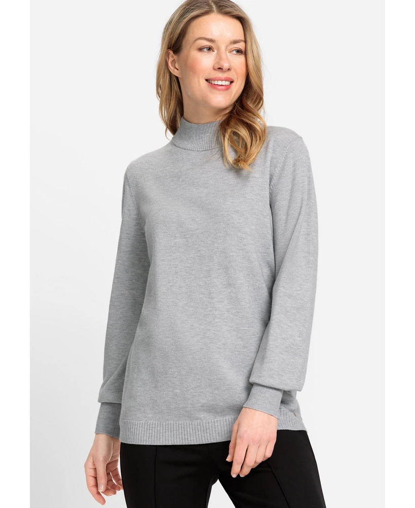 Olsen Women's Long Sleeve Mock Neck Pullover