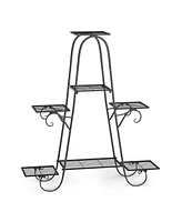 Vebreda Plant Rack 7-Tier Metal Plant Stand Garden Shelf