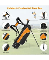 Vebreda Complete Golf Club Set for Children Age 8-10-Orange