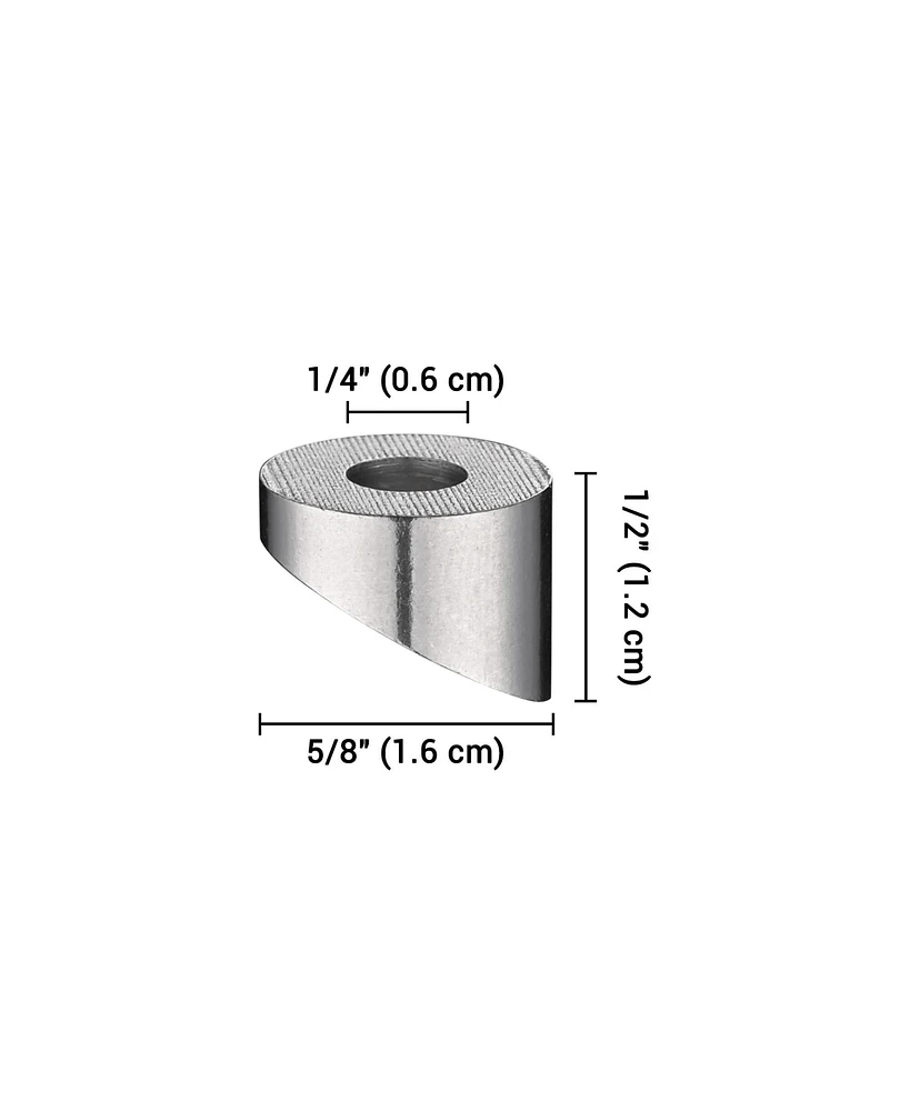 Yescom 316 Stainless Steel 1/4” Angled Beveled Washer for 1/8" Cable Railing 30 Pack