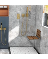 Skonyon Wall-Mounted Foldable Waterproof Hips Bathroom Bench