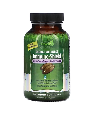 Irwin Naturals Global Wellness Immuno-Shield with Sambucus Elderberry - 60 Liquid Soft