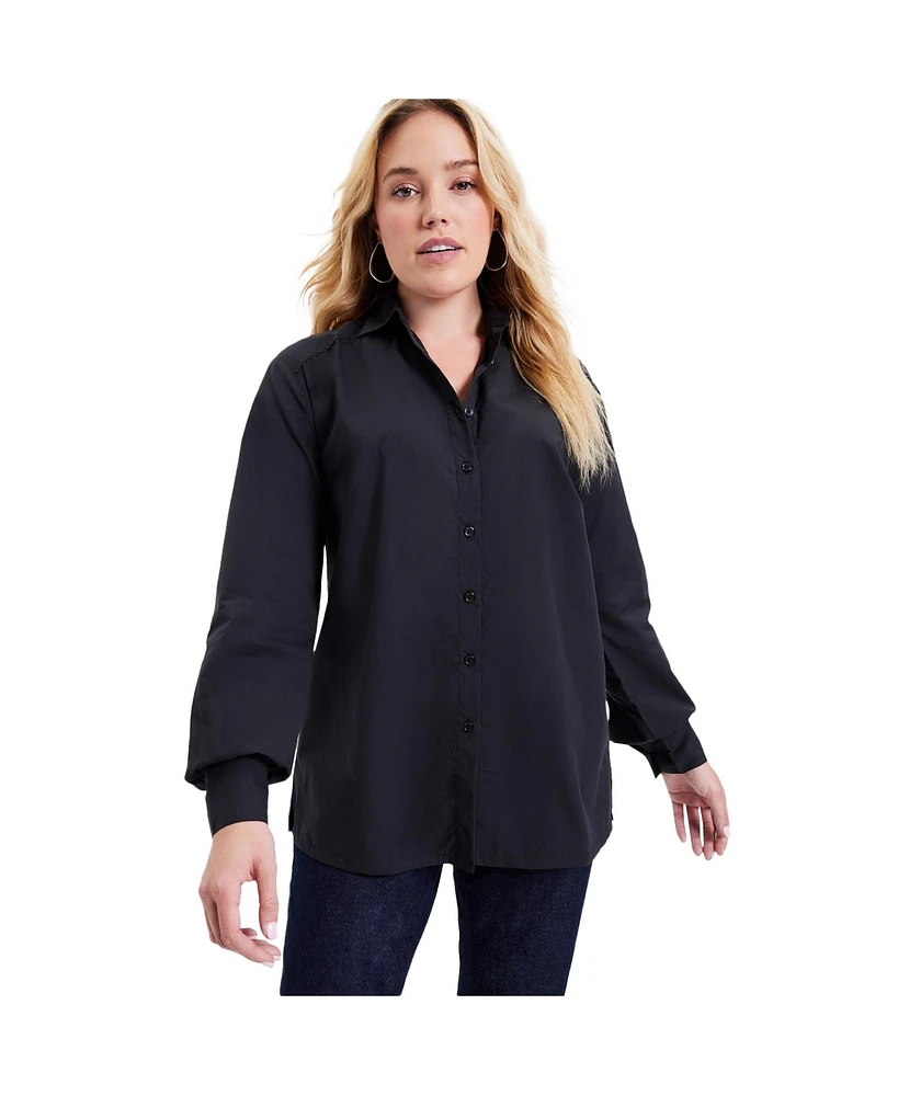 June + Vie Plus Poplin La Tunic