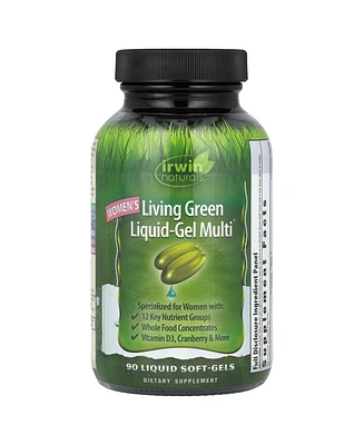 Irwin Naturals Women's Living Green Liquid-Gel Multi - 90 Liquid Soft