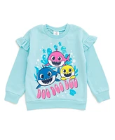 Pinkfong Baby Girls Shark Pullover Fleece Sweatshirt and Pants Outfit Set to (12 Months - 5T)