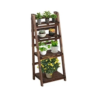 Yaheetech 4-Tier Foldable Wooden Flower Stand