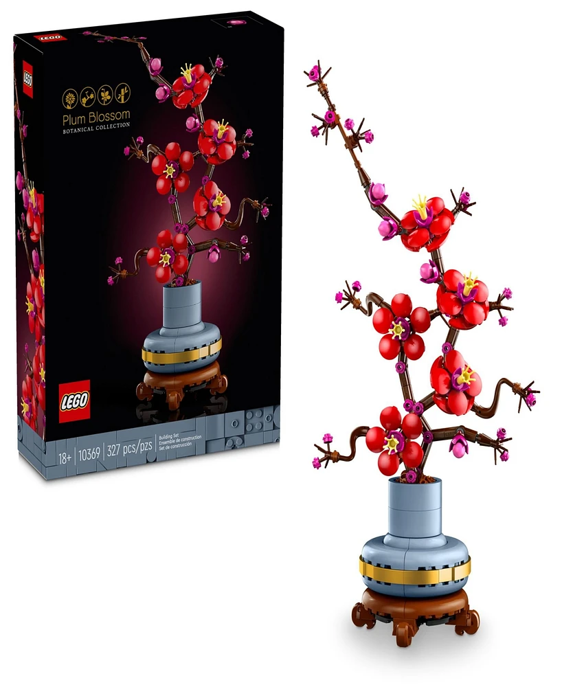 Lego Icons Plum Blossom Flower Decor Display Set for Office Decor 10369 Building Set, 327 Pieces