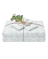 Chanasya Premium Leopard Print Animal Patterned King Bed Sheet Set 4-Piece - 1 Flat Fitted 2 Pillowcases