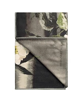 Designers Guild Delft Flower Noir Merino Wool Throw