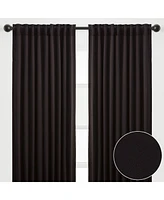 Chanasya Premium 2-Panel Ornamental Damask Room Darkening Curtains - 3-in-1 Back Tab, Rod Pocket