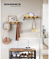 Slickblue Set of 2 Coat Racks Wall Mount with 8 Double Metal Hooks