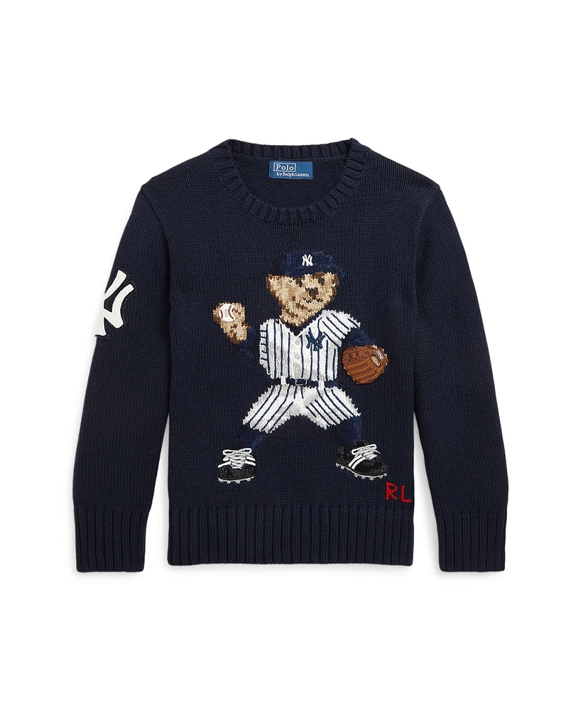 Polo Ralph Lauren Toddler and Little Boys Yankees Bear Sweater