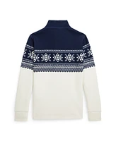 Polo Ralph Lauren Toddler and Little Boys Snowflake Double-Knit Pullover Sweatshirt