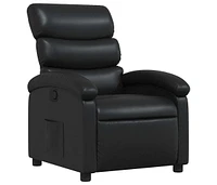 Recliner Chair Black Faux Leather