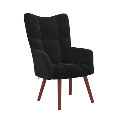 vidaXL Relaxing Chair Black Velvet