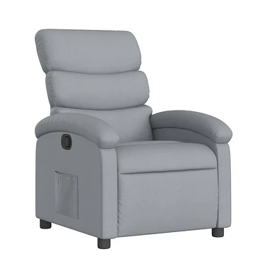 vidaXL Recliner Chair Light Gray Fabric