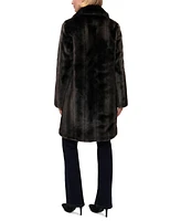 Jones New York Women's Faux-Fur Single-Breasted Blazer Coat