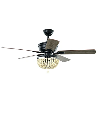 Sugift 52 Inch Retro Ceiling Fan Light with Reversible Blades Remote Control