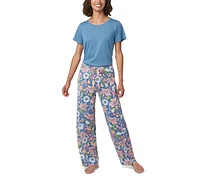 Hue Women's Romantic Floral Long Pajama Pants