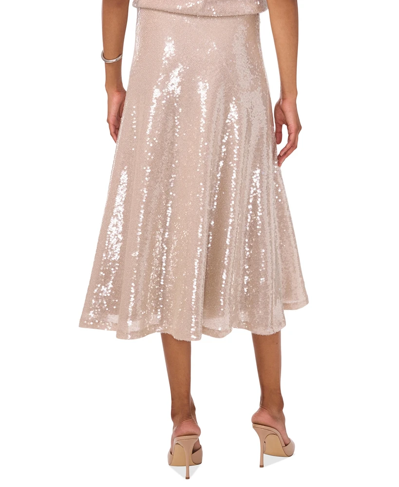 Vince Camuto Women's Metallic A-Line Midi Skirt