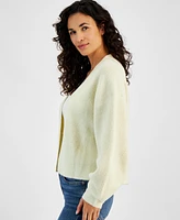 On 34th Women's Cropped Open-Front Long-Sleeve Cardigan, Created for Macy's