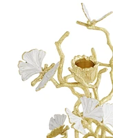 Michael Aram Butterfly Ginkgo Gold Candleholders, Set of 2