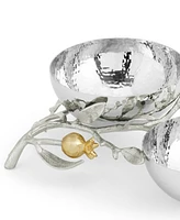 Michael Aram Pomegranate Silver and Gold Double Bowl