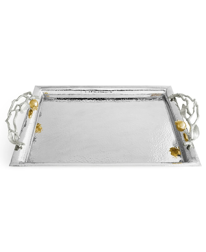 Michael Aram Pomegranate Silver and Gold Serving Tray