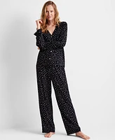 State of Day Women's Collared Knit Pajama Set, Xs-3X, Created for Macy's