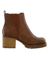 Mia Women's Jody Lug Sole Wide-Width Chelsea Booties